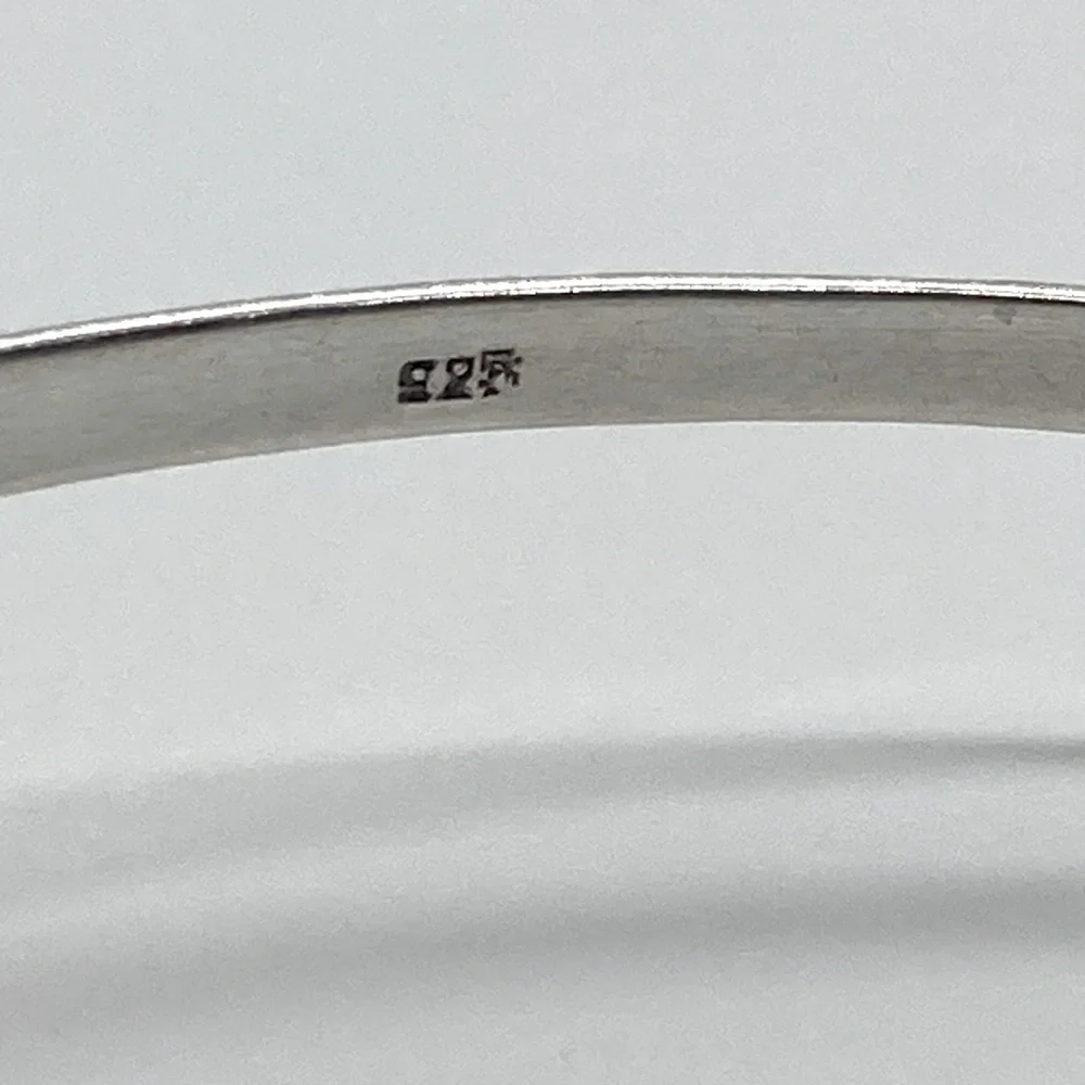 Vtg 925 Sterling Silver Hammered Choker Torc Torque Collar Necklace | 10” + 2.5” - Picture 4 of 14